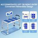 Bathtub Transfer Bench Shower 500 Lb Chair for Inside Tub Heavy-Duty Adjustable Width & Height Handicap Bath Chair with Extended Shower Seat and Reversible Backrest for Seniors, Elderly & Disabled