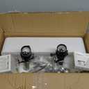 Cerriva 23" Ceramic Table Lamp Set of 2, 3-Level Dimmable Farmhouse Bedside Lamps for Bedroom, Nightstand Lamps for Living Room, Rustic End Table Desk Lamps with Rocker Switch, LED Bulb Included