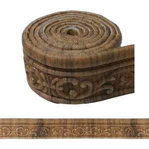 WADILE 90" x 3.1" Peel Stick Foam Molding Trim Self Adhesive, Crown Molding Wallpaper Border Flexible, 3D Wall Edging Lines Foam Baseboard, Wall Trim for Home, Brown, 2PC