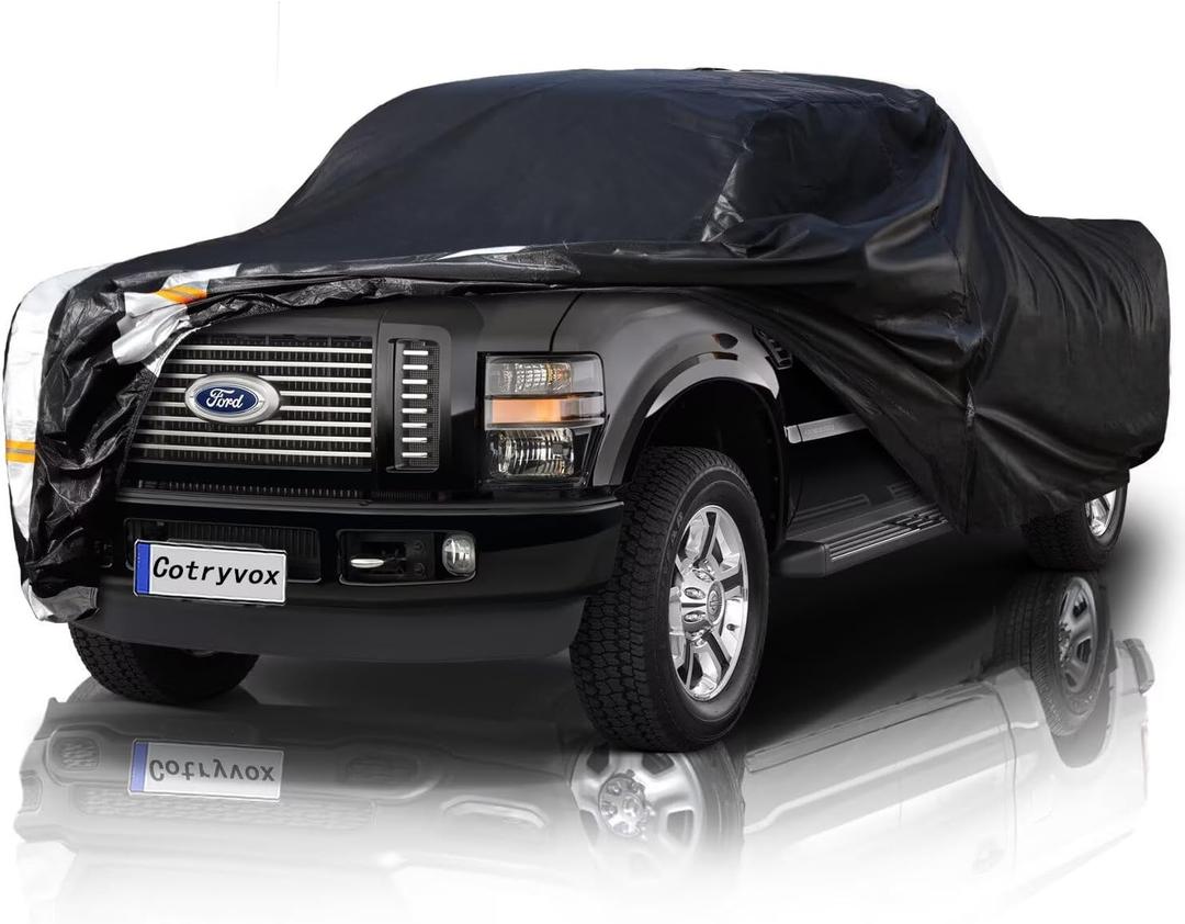 Heavy Duty Ford F350 /250 Long Style Truck Cover Waterproof All Weather, Outdoor Full Exterior Pickup Truck Cover, Rain, Sun, Wind Protection (Up to 264 in) (SUV car cover)