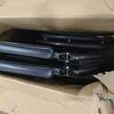 Drive Medical SSP118FA-SF Silver Sport 1 Folding Transport Wheelchair with Full Arms and Removable Swing-Away Footrest, Black