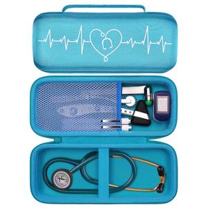 Stethoscope Case for 3M Littmann Cardiology III,II,IV,3M Littmann Master Cardiology/MDF MDOne Stainless Steel Stethoscope Nurse Accessories and Medical Equipment (Light Blue Outer+Light Blue Inner)