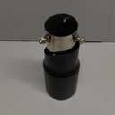 Stainless Steel Car Exhaust Tip, 2.5" to 3.3" Adjustable Vehicle Modification Tail Exhaust Pipe, Chrome-Plated Automotive Finish Tailpipe Decoration Accessories, Universal Fit (Black)