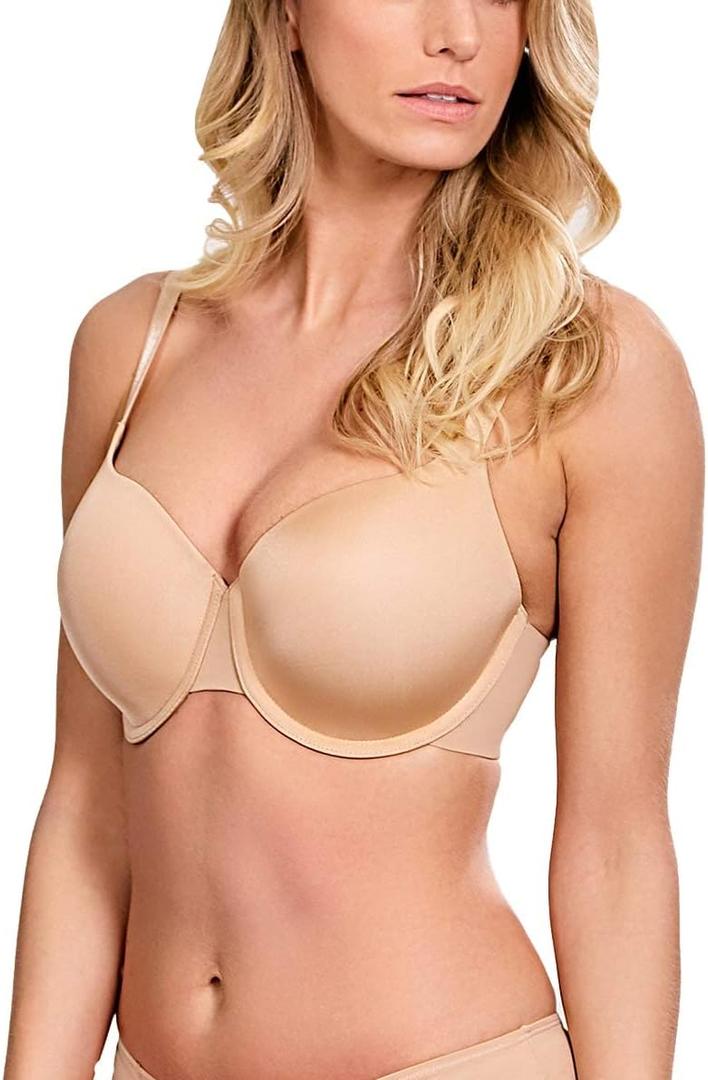 Panache Women's Porcelain Elan T-Shirt Bra  Smooth Padded Moulded Cups, Adjustable Multiway Straps (30DD, Nude)