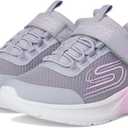 Skechers Girls' Microspec Max Advance-Fly 3.0 Sneakers (11 Little Kid, Grey/Lavender)