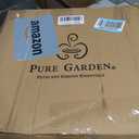 Rattan Style Outdoor Planter Box - 14.65-Inch-Square Decorative Flower or Plant Pot - Garden, Patio and Front Porch Decor by Pure Garden (White)