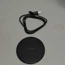 Amazon Basics 15W Qi Certified Fast Wireless Charging Pad with USB Cable for iPhone 15/ 14/ 13/ 12/ 11/ X, Samsung and LG, Case Compatible, Black