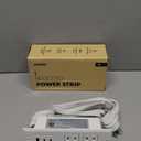 Recessed Power Strip with 20W USB C Port, Fast Charging USB A Port Conference Recessed Outlet, Space-Saver for Furniture Side Table, End Table, Desk Outlet with 6ft Cord, 45 Thin Flat Plug, White