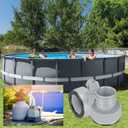 2 pcs Type B Hose Adapter 1.25-1.5 inch Hose Conversion Adapter Plastic Pool Hose Adapter for Filter Pumps and Saltwater System Replacement Parts for Above Ground Swimming Pools