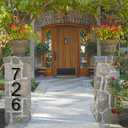 2 x 8 Inch house numbers for outside, Large Modern Black House Numbers Floating Acrylic Door Numbers with Nail Kits, Easy to Install for Exterior House Address Mailbox Garage Street Yard(Number 0)