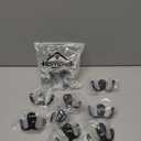 HOMOTEK 10 Pack Heavy Duty Coat Hooks Wall Mounted Double Prong(Left and Right) Rustproof Coat Hook Hardware Retro Dual Robe Hanger for Coat,Towel, Scarf, Hat, Bag, Key, Shoes, Matte Black