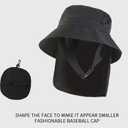 Summer Men Quick Drying Sun Hat Sunscreen Surf Hat with Windproof Drawstring Package for Hiking Fishing Outdoor (Black)