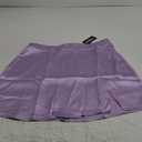Zeagoo Women Stain Silk Skirts Mini Casual Skirts High Waisted Zipper Skirt Split Skirt Skirts Purple, L