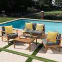 OTOSTAR Set of 4 Waterproof Throw Pillow Covers 18x18 Inch Farmhouse Geometric Square Pillow Cases for Couch Patio Furniture Balcony Garden Outdoor DecorationGeometry40-Yellow