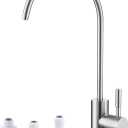 Drinking Water Faucet,Easy to Install Sink Water RO Faucet,Lead-Free Reverse Osmosis Faucets for Kitchen Bar Sink,Brushed Nickel SUS304 Stainless Steel (Medium)