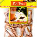 Bosmere Pot Toes, Plant Pot Risers for Indoor and Outdoor, Prevent Stains and Rotting on Wood, Cement, and Tile - Terra Cotta (Pack of 12)