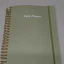 Daily Planner Undated - A4 To Do List Notebook Hourly Schedules, Spiral Appointment Planner for Women and Men,PVC Hardcover, Inner Pocket, Elastic Closure, 8.5" x 11", Green