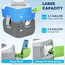 Kohree 5.8 Gal Camping Toilet: Portable Toilet for Adults with Diagonal Elongated Bowl Seat, Large Waste Tank, Leak-Proof Cassette with Level Indicator, RV Travel Porta Potty for Boat Trip Home Use