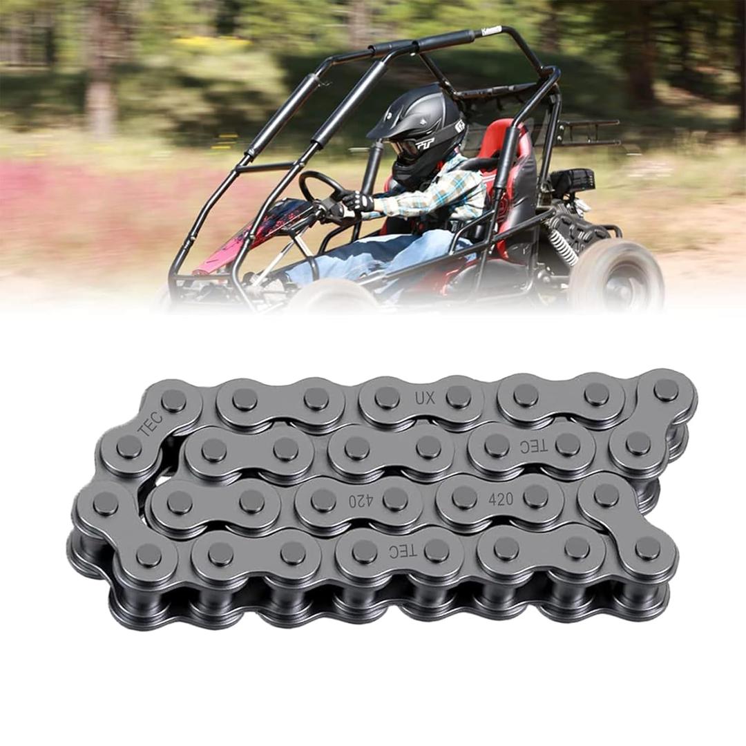 QYMOTO KT196 Drive Chain Go Kart 420 Chain 32 Link for Coleman CK196-T 196cc Go Kart Jackshaft Drive Chain