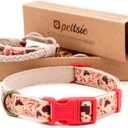 Pettsie Matching Dog Collar and Owner Friendship Bracelet  Adjustable for Small & Medium Dogs, Durable & Soft Hemp, Comfortable Fit, Strong D-Ring, Stylish Box, Red