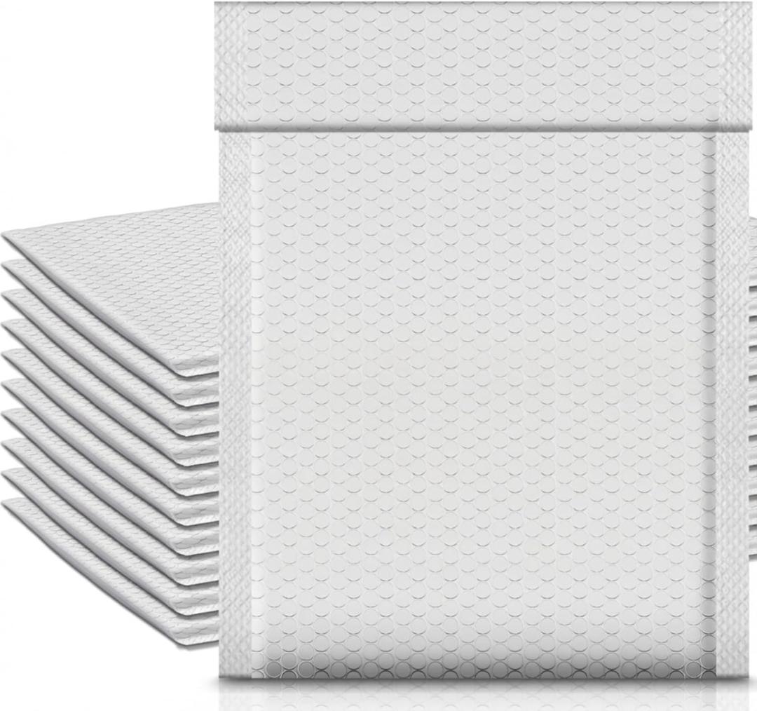 Ireer 10 Pack Extra Large 14 x 19" Bubble Mailers Poly Padded Envelopes Cushioned Mailing Envelopes Bubble Padded Mailers Self Adhesive Waterproof Shipping Bags for Business Christmas Gift Packaging