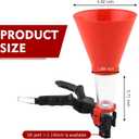 Engine Oil Funnel, Locking Anti-Leakage Funnel, Household Refueling and Changing Tool, Universal for Cars (Red)
