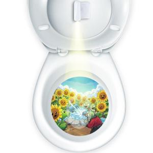 Faivykyd Pee Targets for Boys Training, Clear Potty Training Toilet Light for Toddler Boys, Fun Zombie Theme Pee Target