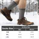 Ultra Thick Thermal Merino Wool Socks for Men and WomenFleece Lined Winter Hiking Warm Boot Work Socks 3 Pairs (5-9)