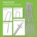 12 Inch Landscape Staples, 12/25/50/100 Pack Galvanized Garden Stakes, 8 Gauge Heavy Duty U-Shaped Ground Stakes for Weed Barrier Fabric, Irrigation Tubing, Fence, Outdoor Decorations