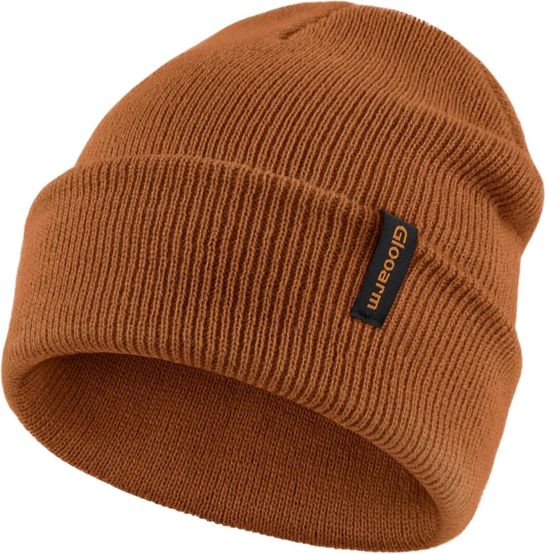 Glooarm Baby Beanie, Toddler Beanie Baby Boys Girls Beanies Kids Knit Winter Hats Newborn Infant Cuffed Caps, 0-6 Years (Camel)