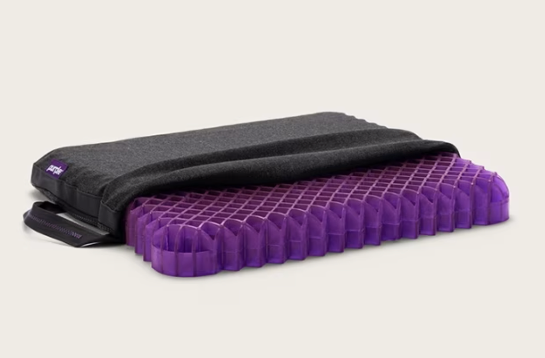 Purple Royal Seat Cushion, Portable 2 Inch Gel Seat Cushion, GelFlex Grid