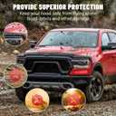 Hood Deflector Protector Fit for 2019-2026 Dodge RAM 1500 Accessories TPE Hood Protector Bug Deflector Shield Replacement for Ram Truck Accessories