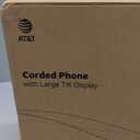 AT&T CL2940 Corded Phone with Speakerphone, Extra-Large Buttons and Tilt Display, Caller ID/Call Waiting, Audio Assist Volume Boost, Black