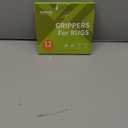 Rabenda 12 Pcs Rug Tape, Non Slip Rug Pads Grippers for Hardwood Floors and Tiles, Reusable Carpet Tape for Area Rugs, Double-Sided Adhesive Rug Stickers Keep Corners Flat (Black)