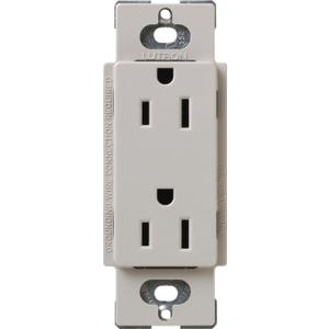 Lutron 15 Amp Tamper-Resistant Duplex Receptacle, SCRS-15-TR-TP, Taupe