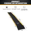 Ruedamann 71" Aluminum Loading Ramps for Pickup Trucks Trailers, Folding Motorcycle Ramp, 600Lbs Capacity, Snowmobile Ramp, ATV Truck Ramps for Dirt Bike, Tractor, Tailgate Bed, Usable Width 8.5", 1PC