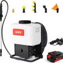 MZK 4.2 Gallon Battery Powered Backpack Sprayer-2.0AH Lithium Ion Electric Backpack Sprayer-for Weeding, Spraying, and Cleaning, Multiple Nozzles & Battery Included,BS4D05