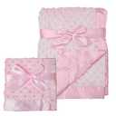 American Baby Company Heavenly Soft Chenille Blanket Set, Receiving Blanket (30" x 40") & Security Blanket (14" x 14"), Warm and Cozy, Pink, for Girls