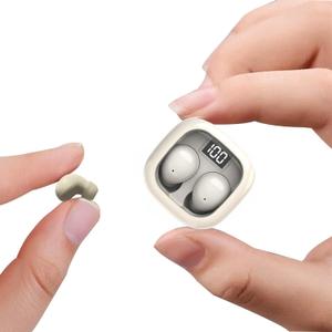 Smallest Invisible Mini Earbuds Wireless Bluetooth, Low Profile Micro Tiny Discreet Hidden Earbuds for Work, Small Headphones, Invisible Sleep Wireless Earphone IPX5 Waterproof for Small Ear Canals (Skin)