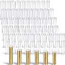 60 Pcs Plastic Coin Tubes Assorted Sizes, Round Clear Coins Container, Coin Storage Tube with Screw-on Lid, 6 Sizes Coins Collection Supplies