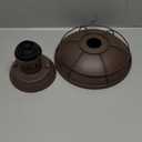 Farmhouse Flush Mount Ceiling Light - Easric Industrial Ceiling Light Fixture Rustic Copper Metal Cage Close to Ceiling Lamp E26 Base for Hallway Foyer Kitchen Porch Bronze (1 Pack)