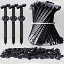 2 x Nylon Universal Cable Tie Buckles - Multi-functional T Rivet Zip Ties, Automotive Zipper Clips for Car Daily Repair, Fender Liner, Bumper Retainer, Door Panel Fastener (100Pcs)