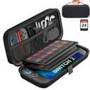 Omivine Carrying Case for Nintendo Switch 2 (2025), Large Capacity Travel Case for Switch 2 with 24 Game Card Slots, Protective Hard Shell Carry Pouch Storage Bag for Game Console and Accessories