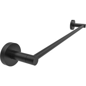 18-inch Matte Black Single Towel Bar Towel Rack Hand Towel Holder Stainless Steel and Zinc Alloy 1pc for Kitchen and Bathroom Wall Mount Heavy Duty Storage