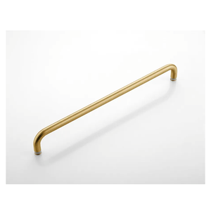 Shower Door Handle 20 inches Round Single Side Pull Towel Bar Stainless Steel for 1/4" to 1/2" Thickness Glass - Brushed Gold