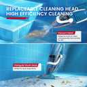 Enhulk Cordless Pool Vacuum with Pool Net, Upgraded 80 Mins Runtime, 18.5 GPM Powerful Suction, 76.8'' Telescopic Pole, 1 Filters, Handheld Pool Cleaner for Above Ground & Inground Pools, PC40