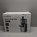 J8 Cold Press Juicer, 6.5" Extra Wide Feed Chute Juicer Machines, 350W Slow Juicer Machines with High Juice Yield for Whole Vegetables & Fruits, BPA Free (Titanium Gray)