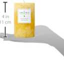 Aroma Naturals Essential Oil Orange and Lemongrass Scented Pillar Candle, Ambiance, 2.5 inch x 4 inch, Yellow
