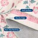 GarveeHome 10x14 Area Rugs for Living Room Machine Washable Floral Rugs Soft Stain Resistant Non-Slip Backing Low Pile Floor Carpet for Bedroom Girls Room Farmhouse Pink