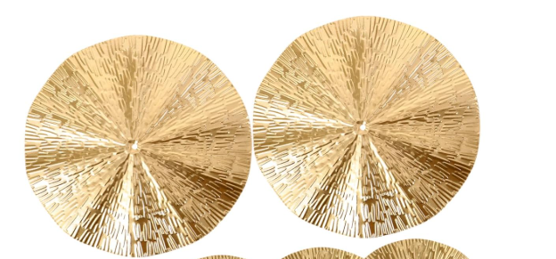 2pcs Geometric Metal Wall Art Discs Decorative Sunburst Wall Decor for Living Room Hallway and Bathroom Stylish Design for Home Accent